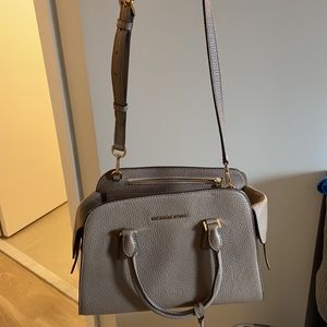 Michael Kors Medium Beige Satchel (**Excellent Condition**). w/ crossbody strap.